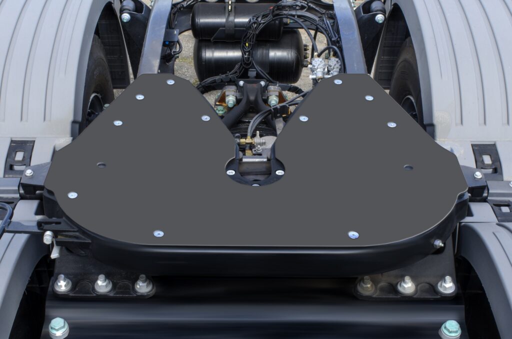Lamiglide liner installed on a truck fifth wheel