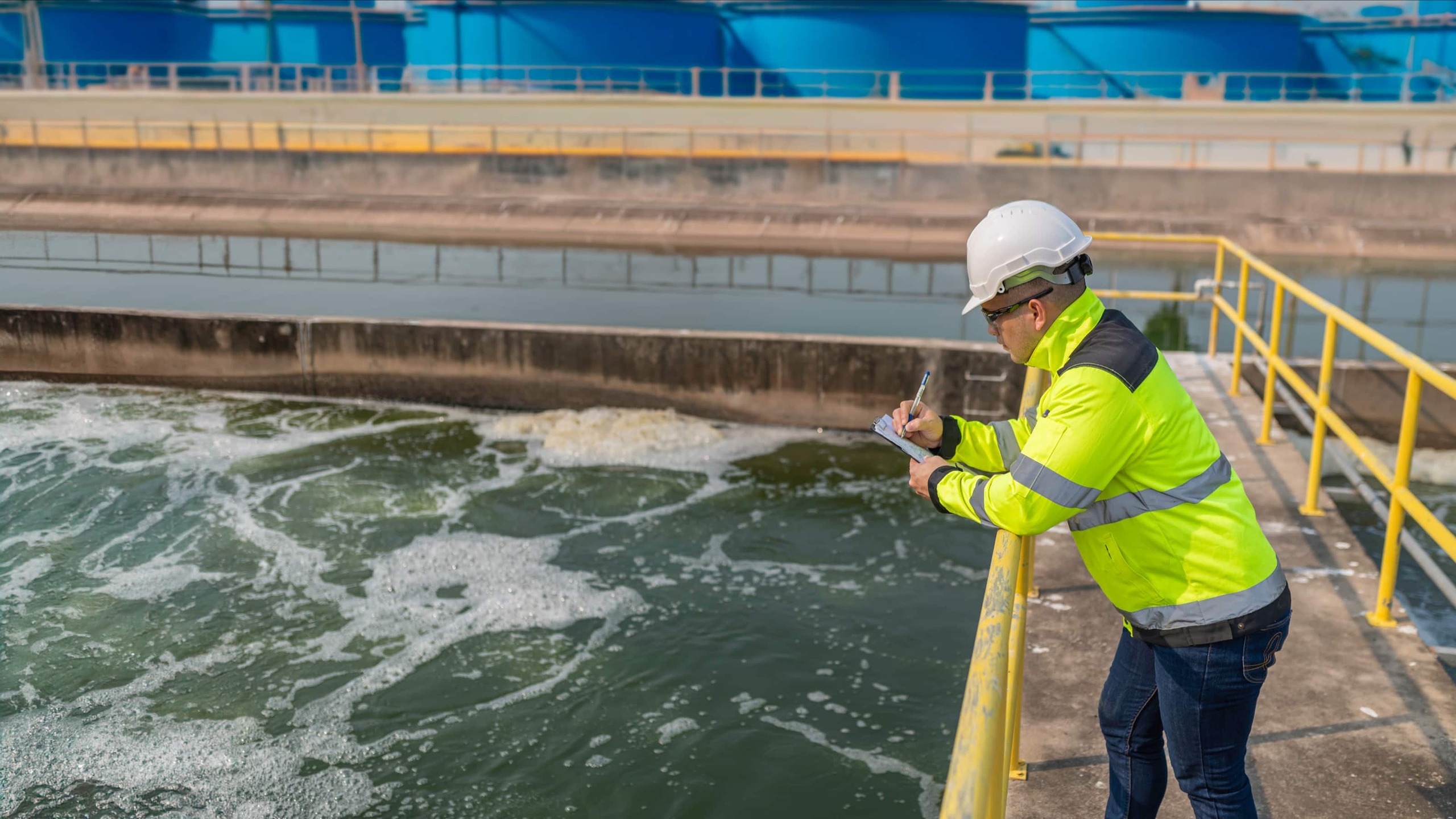 Wastewater treatment plant inspection